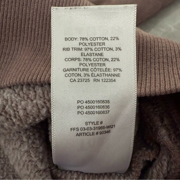 Women’s TNA Perfect Cozy Fleece Cropped Crew Neck Sweatshirt Size Medium - Picture 13 of 15